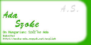 ada szoke business card